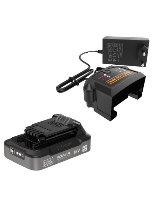 18 V 2,0 Ah SOC ličio Li-Ion jonų akumuliatorius 1 Ah įkroviklis Black&Decker