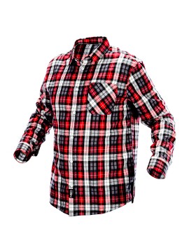 Flaneliniai vyriški marškiniai, raudonai-juodai-balti, dydis XXL - NEO darbiniai flaneliniai marškiniai (Nr.Flaneliniai vyriški marškiniai, raudonai-juodai-balti, dydis XXL (81-540-XXL) - NEO darbiniai flaneliniai marškiniai (Nr.