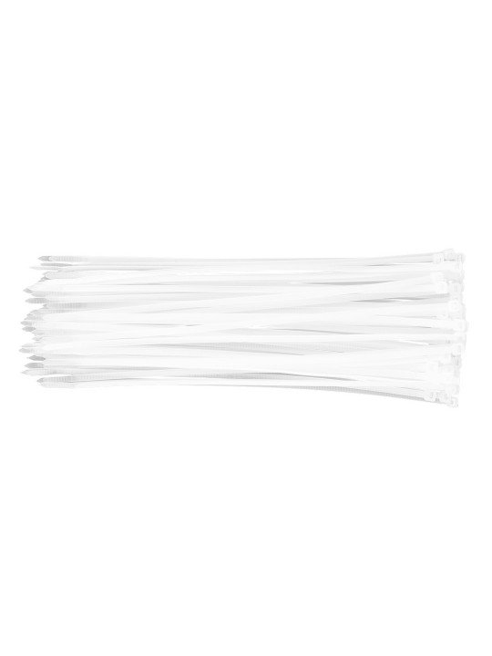 Plastikiniai dirželiai 3.6mm x 300 mm, white, 100pc