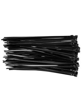 Plastikiniai dirželiai 4,8mm x 200 mm, black, 75pc - NEO cable ties (ref.Plastikiniai dirželiai 4,8mm x 200 mm, black, 75pc (01-608) - NEO cable ties (ref.