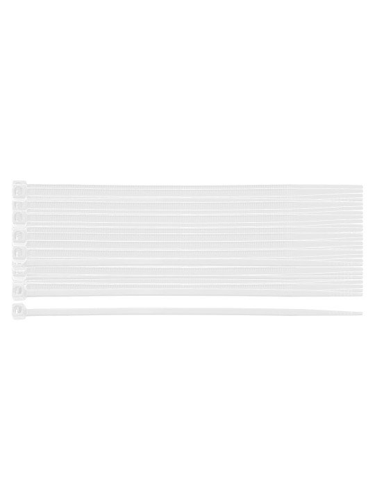 EXTREME plastikiniai užveržimo - tvirtinimo dirželiai 2,5 × 80 mm, balti, 100 vnt.