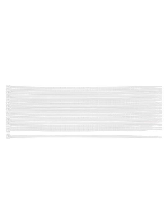 EXTREME plastikiniai užveržimo - tvirtinimo dirželiai 2,5 × 100 mm, balti, 100 vnt.