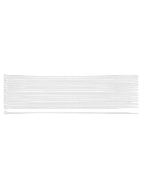 EXTREME plastikiniai užveržimo - tvirtinimo dirželiai 2,5 × 200 mm, balti, 100 vnt.