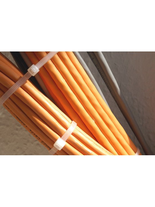 EXTREME plastikiniai užveržimo - tvirtinimo dirželiai 3,6 × 150 mm, balti, 100 vnt.