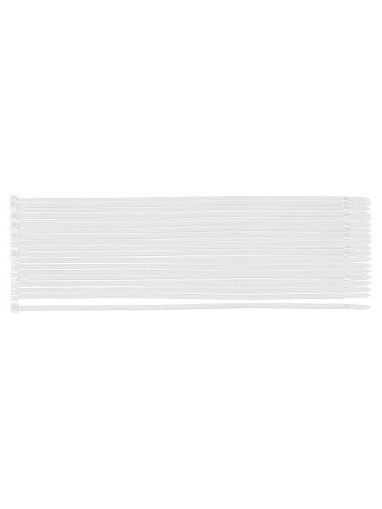 EXTREME plastikiniai užveržimo - tvirtinimo dirželiai 3,6 × 200 mm, balti, 100 vnt.