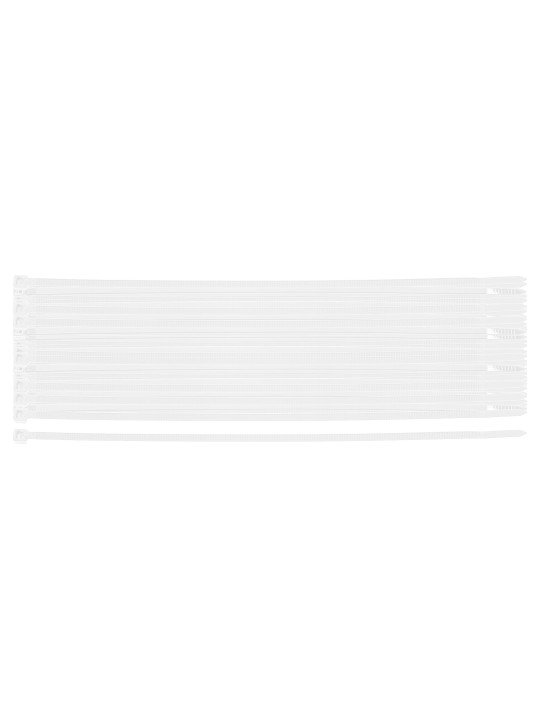 EXTREME plastikiniai užveržimo - tvirtinimo dirželiai 4,8 × 300 mm, balti, 100 vnt.