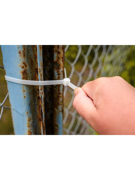 EXTREME plastikiniai užveržimo - tvirtinimo dirželiai  7,6 × 500 mm, balti, 50 vnt.