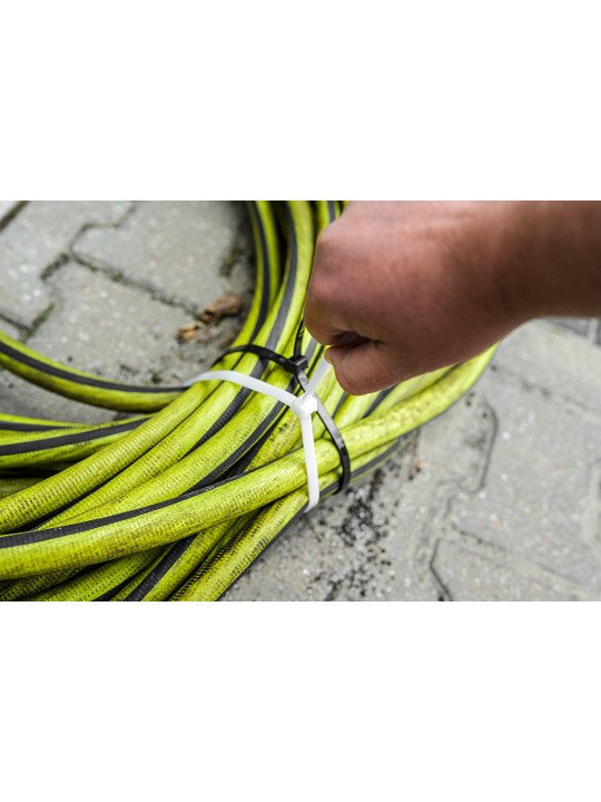 EXTREME plastikiniai užveržimo - tvirtinimo dirželiai 9,0 × 550 mm, balti, 50 vnt.