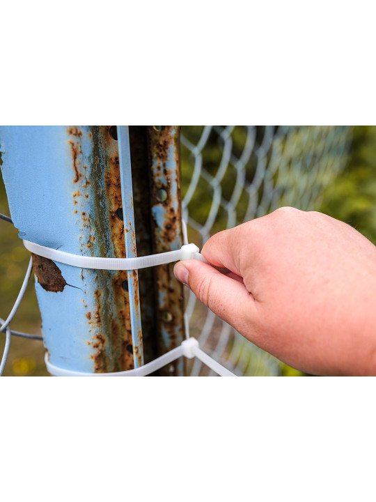 EXTREME plastikiniai užveržimo - tvirtinimo dirželiai 9,0 × 650 mm, balti, 50 vnt.