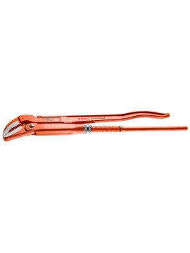 Santechninis raktas 45, 1.1/2 (02-127) - NEO 45 bent nose pipe wrench with 330 mm length, jaw spread 40 mm/1 .