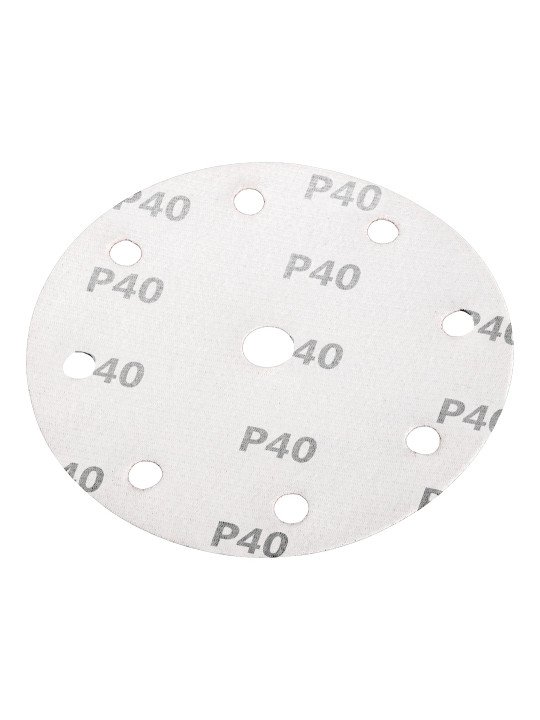 Šlifavimo diskai 150 mm, P40, 5 vnt, su 9 skylėmis 04-721