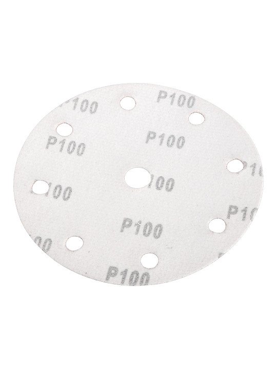 Šlifavimo diskai 150 mm, P100, 5 vnt, su 9 skylėmis 04-721