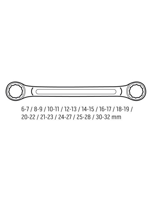 Raktai kilpiniai ,12vnt. 6-32mm