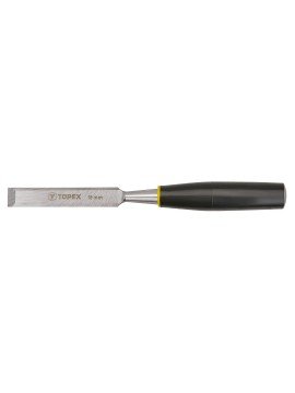 Kaltas 18 mm su  plastmasine  rankena - Wood chisel 18mm , plastic handleKaltas 18 mm su  plastmasine  rankena - Kaltas 18 mm, plastikinė rankena TOPEX staliaus kaltas skirtas medienai apdirbti.Kaltas 18 mm su  plastmasine  rankena - TOPEX staliaus kaltas