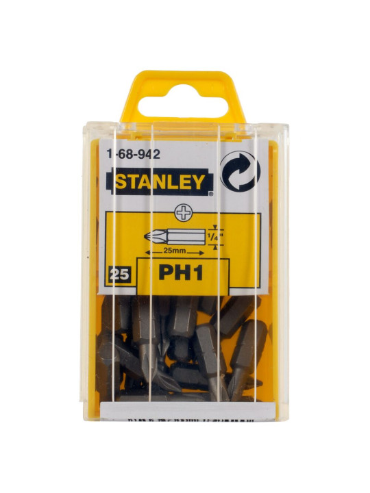Antgalis kryžminis PH1 25mm (25 vnt.) Stanley 1-68-942