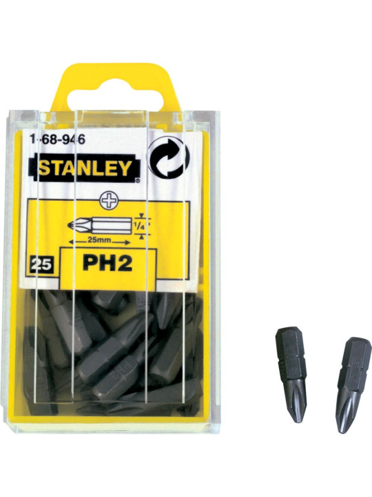 Antgalis kryžminis PH2 25mm (25 vnt.) Stanley 1-68-946