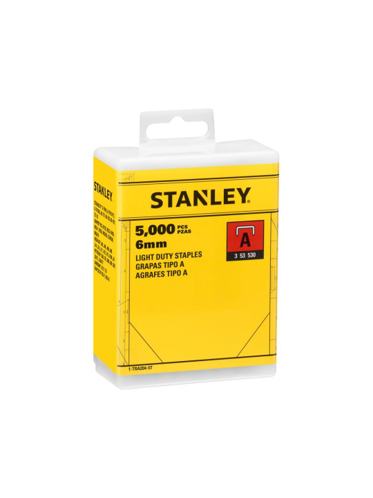 Stanley kabės 6mm 5000vnt. A ir J -tipas Stanley 1-TRA204-5T