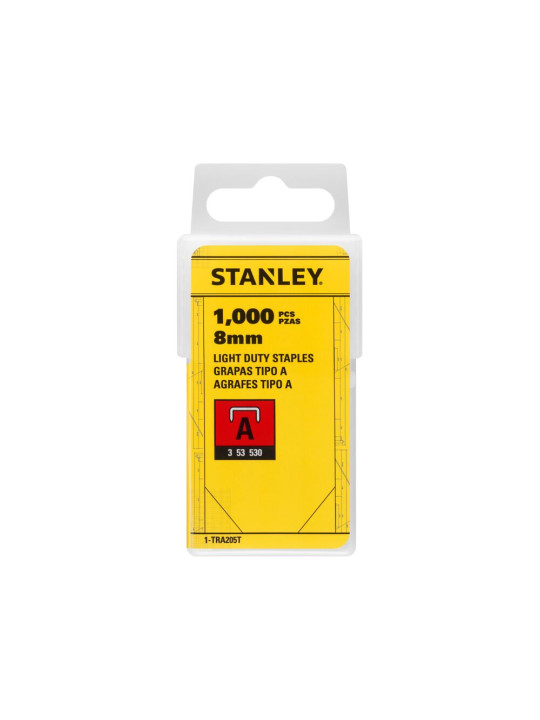 Kabės 8mm 1000vnt A ir J -tipas Stanley 1-TRA205T
