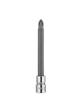 PH2 atsuktuvo antgalis su 1/4  ilgio galvutė, 87 mm - The PH2 screwdriver bit on 1/4  socket, long, 10-335 by NEO is an 87 mm long piece of PH2 type.PH2 atsuktuvo antgalis su 1/4  ilgio galvutė, 87 mm (10-335) - The PH2 screwdriver bit on 1/4  socket, lon