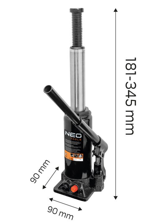 NEO butelinis keltuvas 2t, to 181-345 mm, 2,5kg