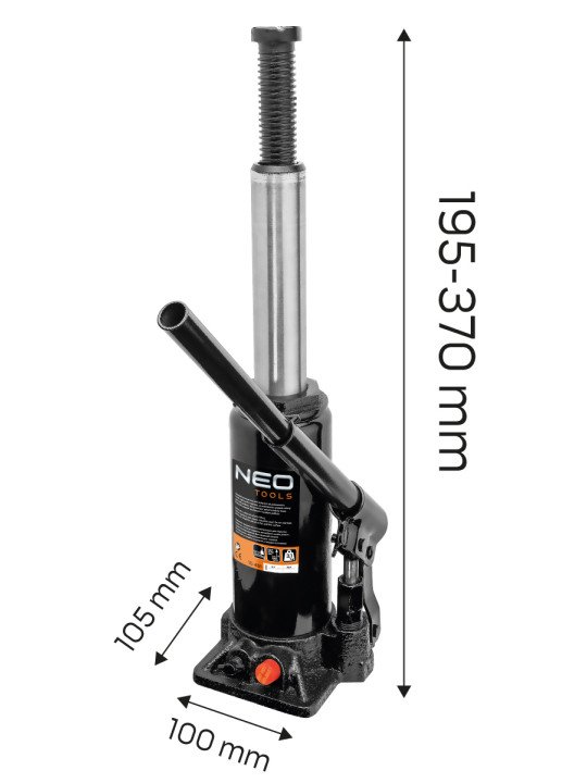 NEO butelinis keltuvas 3t, to 117mm, 3,1kg