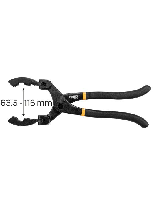 Raktas tepalo filtrui  63,5 - 116 mm, 30°, 60°, 90°