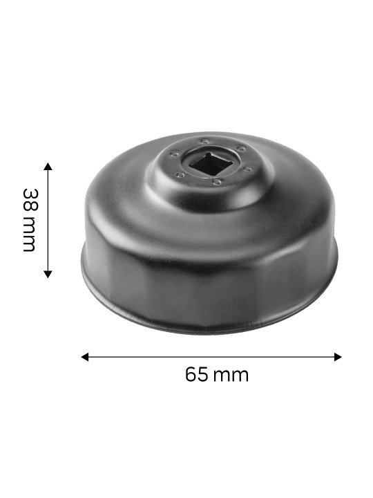 Puodelio tipo alyvos filtro veržliaraktis  65 mm, 14-taškų