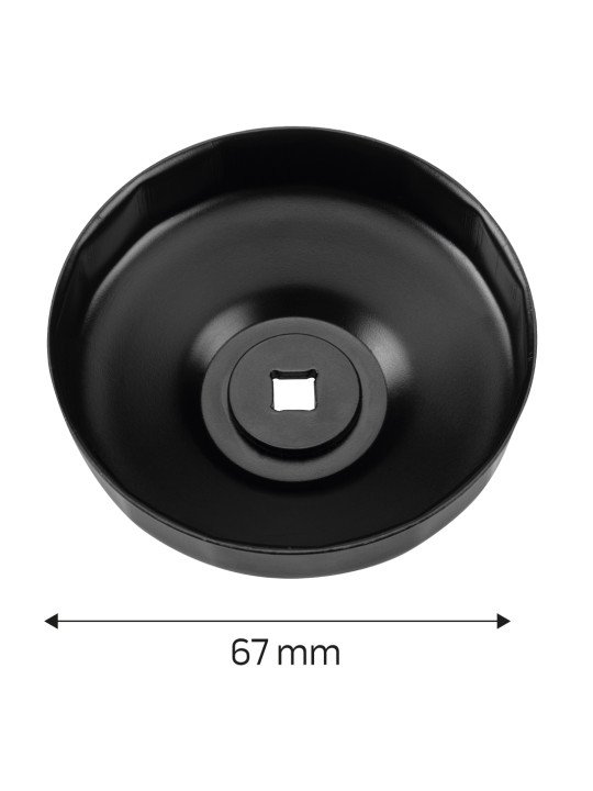 Puodelio tipo alyvos filtro veržliaraktis  67 mm, 14-taškų