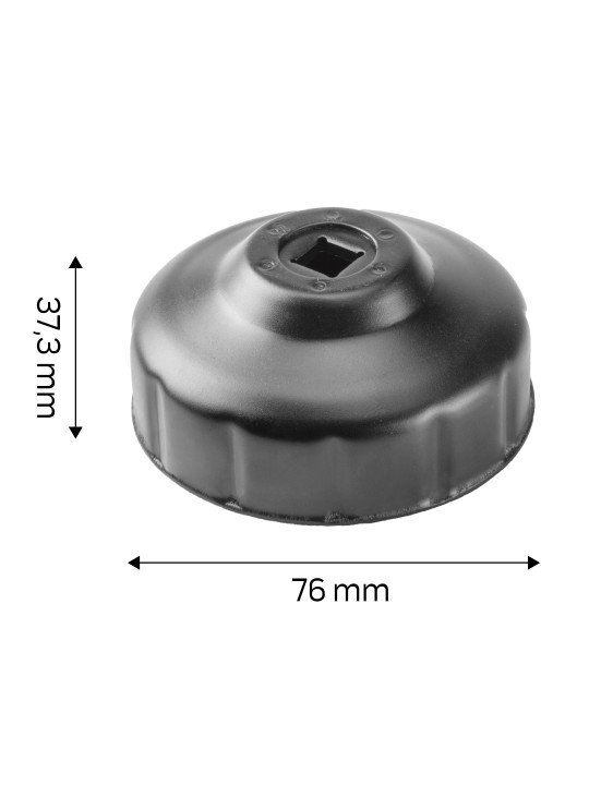 Puodelio tipo alyvos filtro veržliaraktis  76 mm, 14-taškų