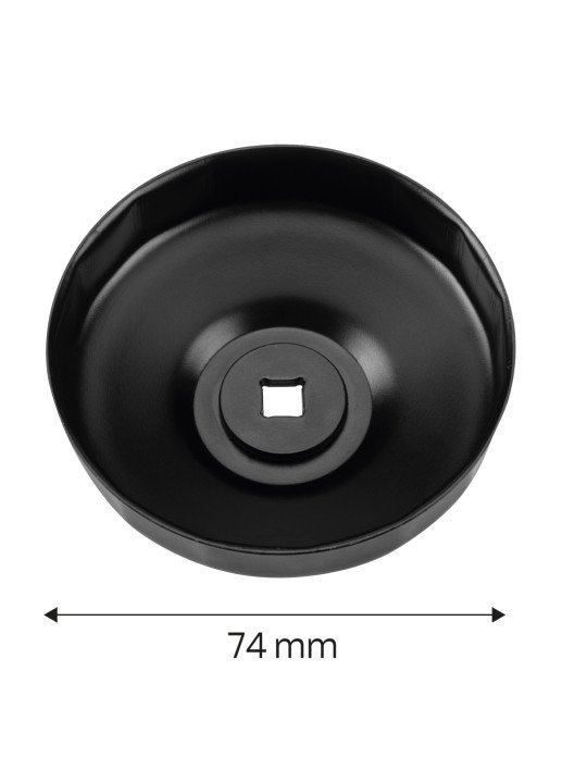 Puodelio tipo alyvos filtro veržliaraktis  74 mm, 15-taškų