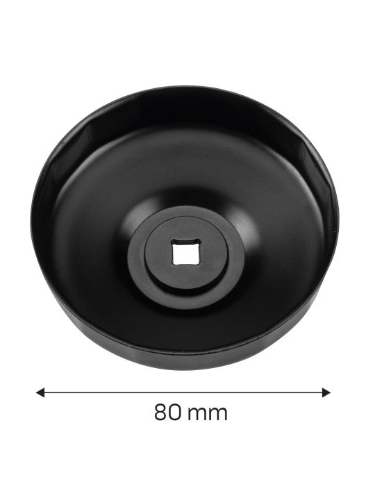 Puodelio tipo alyvos filtro veržliaraktis  80 mm, 15-taškų