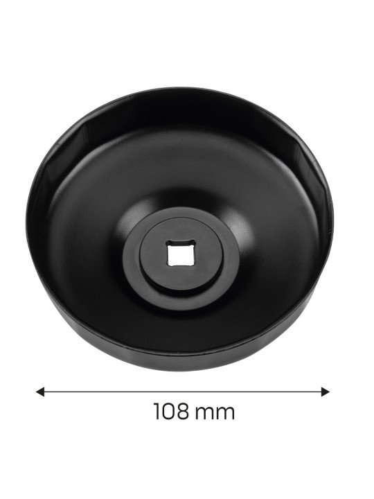 Puodelio tipo alyvos filtro veržliaraktis  108 mm, 15-taškų
