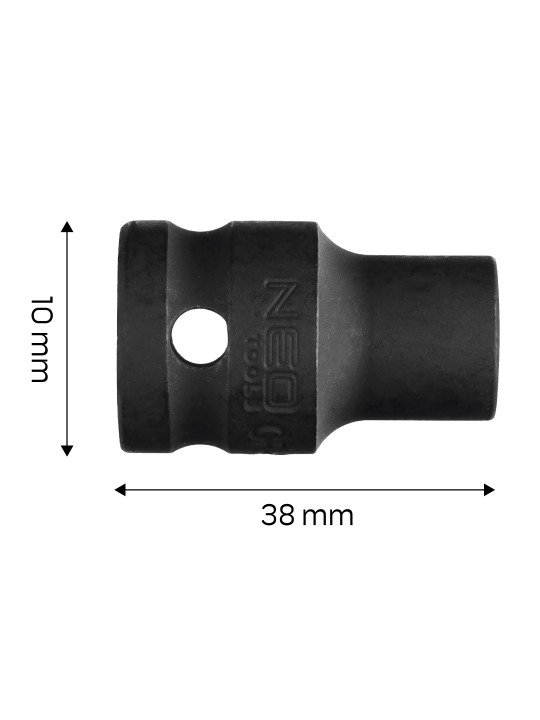Smūginė galvutė 1/2'', 10 mm, Cr-Mo