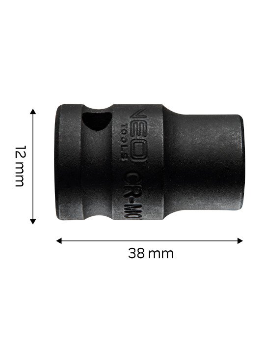 Smūginė galvutė 1/2'', 12 mm, Cr-Mo
