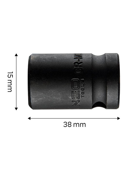 Smūginė galvutė 1/2'', 15 mm, Cr-Mo