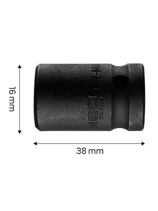 Smūginė galvutė 1/2'', 16 mm, Cr-Mo