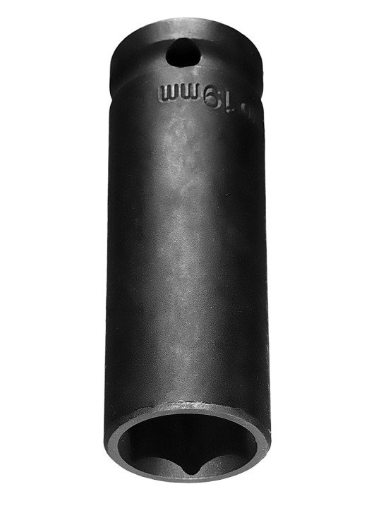 Ilga smūginė galvutė 1/2'', 19 mm, Cr-Mo