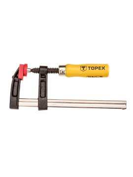 Spaustuvas stalinis, F, 50 x 150mm, (12A100) - TOPEX F formos spaustuvas daugiausia naudojamas staliaus darbams.