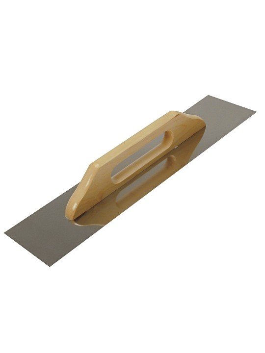 Stainless steel float 580x130mm, wooden handle