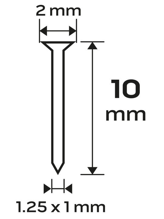 Cinkuotos vinys pneumatiniam segtuvui (14-570), GA18, tipas 300 (F), ilgis 10 mm, 4000