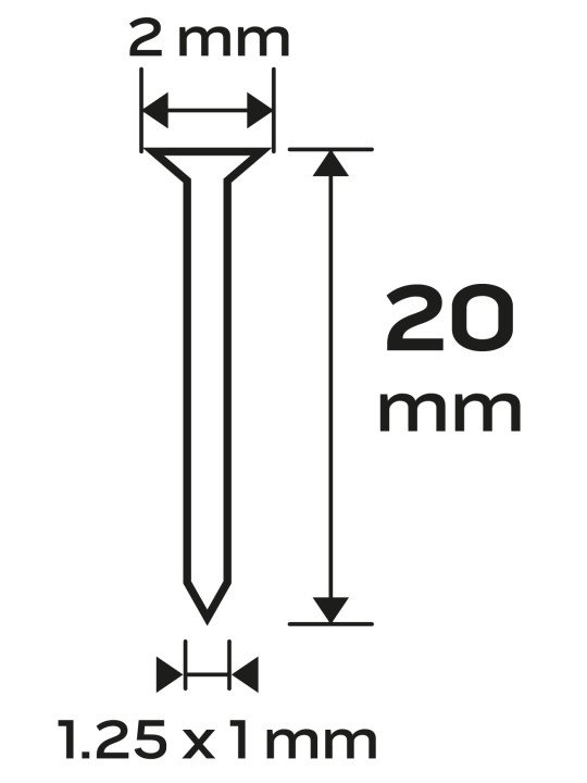 Cinkuotos vinys pneumatiniam segtuvui (14-570), GA18, tipas 300 (F) nuo 10 iki 50mm