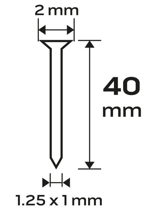 Cinkuotos vinys pneumatiniam segtuvui (14-570), GA18, 300 (F) tipas, 40 mm ilgio, 4000