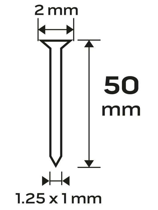 Cinkuotos vinys pneumatiniam segtuvui (14-570), GA18, 300 (F) tipas, 50 mm ilgio, 4000