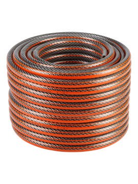 Sodo žarna 1/2  x 50 m,  6 sluoksniai  PROFESSIONAL (15-842) - Garden hose 1/2  x 50 m,  6-layers NEO PROFESSIONAL, made of high quality flexible PVC and poliester yarn with 2 braids (cross and tricot), working pressure 10 bar, burst pressure 30 bar, with