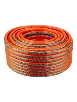 Sodo žarna 1/2  x 50 m,  6 sluoksniai  PROFESSIONAL - BUSSodo žarna 1/2  x 50 m,  6 sluoksniai  PROFESSIONAL - Garden hose 1/2  x 50 m,  6-layers NEO PROFESSIONAL, made of high quality flexible PVC and poliester yarn with 2 braids (cross and tricot), work