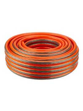 Sodo žarna 3/4  x 20 m,  6 sluoksniai  PROFESSIONAL - BUSSodo žarna 3/4  x 20 m,  6 sluoksniai  PROFESSIONAL - Garden hose 3/4  x 20 m,  6-layers NEO PROFESSIONAL, made of high quality flexible PVC and poliester yarn with 2 braids (cross and tricot), work