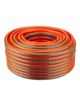 Sodo žarna 3/4  x 50 m,  6 sluoksniai  PROFESSIONAL - BUSSodo žarna 3/4  x 50 m,  6 sluoksniai  PROFESSIONAL - Garden hose 3/4  x 50 m,  6-layers NEO PROFESSIONAL, made of high quality flexible PVC and poliester yarn with 2 braids (cross and tricot), work