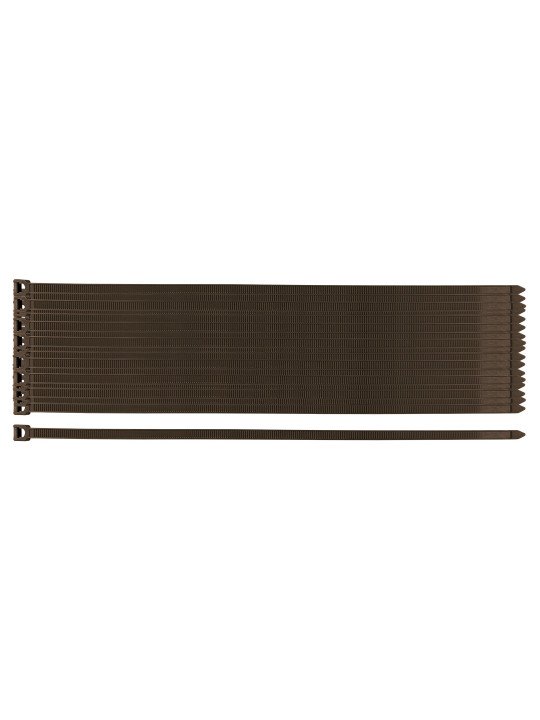 Užveržimo dirželiai 7,6 x 380 mm, 50 vnt, rudos spalvos
