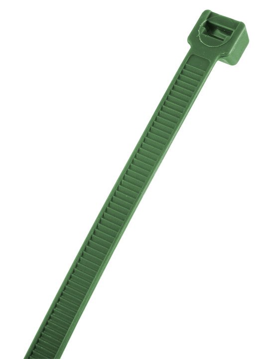 Užveržimo dirželiai 7,6 x 380 mm, 50 vnt, žalia