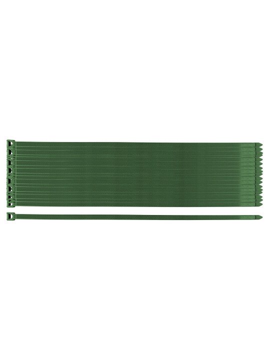 Užveržimo dirželiai 7,6 x 380 mm, 50 vnt, žalia